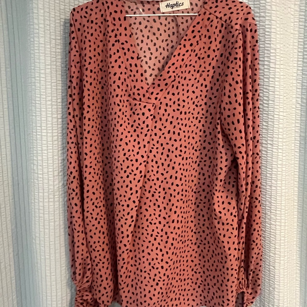 Women's Mauve Polka Dot Top